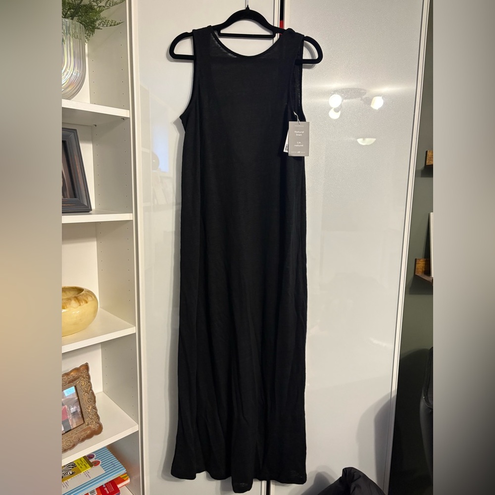 H&M Black linen Maxi Dress